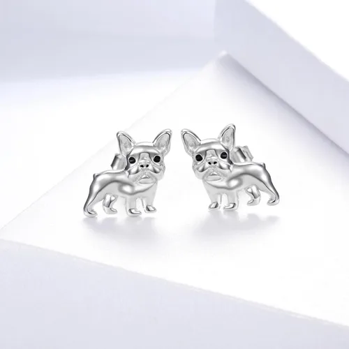 Vista 5 de Sterling Silver Dogs Stud Earrings Beagle Corgi Chihuahua Dachshund French Bulldog German Shepherd Poodle Mom Breed Puppy Jewelry for Daughter