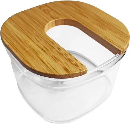 Vista 2 de Soporte de enjuague de bambú compatible con AidallsWellup para hombre 5 en 1 con cabezal eléctrico