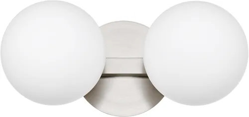 Vista 15 de Apliques de pared cromados, aplique de globo moderno de 1 luz, lámpara de pared para dormitorio, baño, sala de estar y pasillo, iluminación