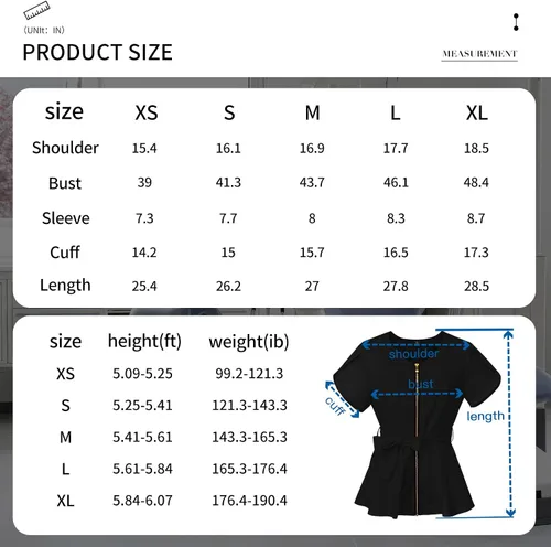 Vista 7 de niaahinn Scurb - Camiseta de uniforme para mujer, multicolor, para trabajo, médica, enfermera, uniforme