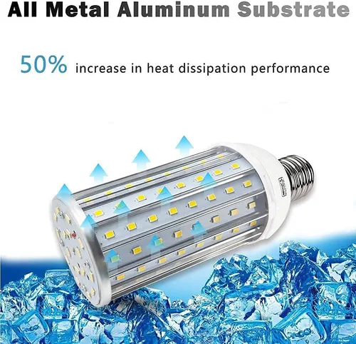Vista 3 de 80 W LED bombilla de forma maíz, 6000LM E26/E27 6000 K 85 V ~ 265 V de brillante luz para interior o gran área, garaje, granero, taller, almacén