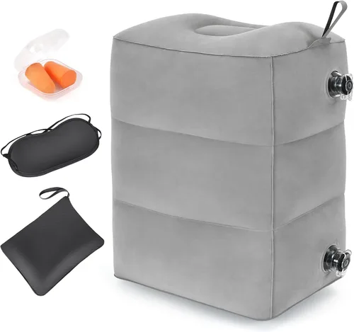 Vista 9 de Almohada Reposapiés Inflable Negro