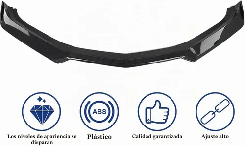 Vista 3 de Compatible con Camaro SS 2016-2024 / LS LT RS 2019-2024 de plástico ABS, 5 piezas, alerón divisor de labio de parachoques delantero