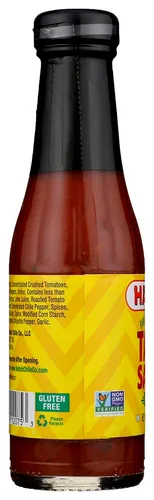 Vista 2 de Hatch Chile Company Salsa de tomate tostado al fuego para tacos de calor medio, 7.5 onzas, cantidad 1
