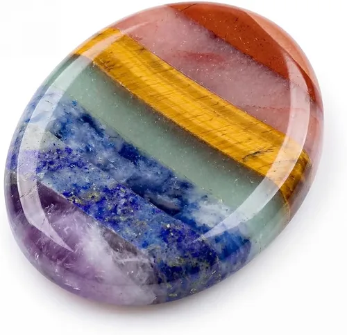 Vista 11 de Cristales y piedras curativas, juego de 21 piezas de cristales curativos, juego de 7 piedras de cristal de chakras, pirámide de selenita cruda