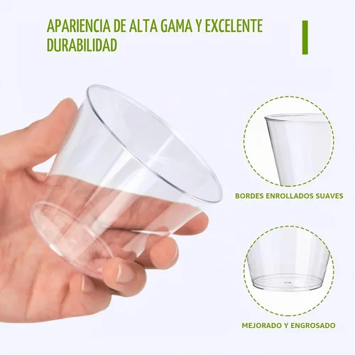Vista 5 de RACETOP Vasos de plástico desechables transparentes de 9 onzas, paquete