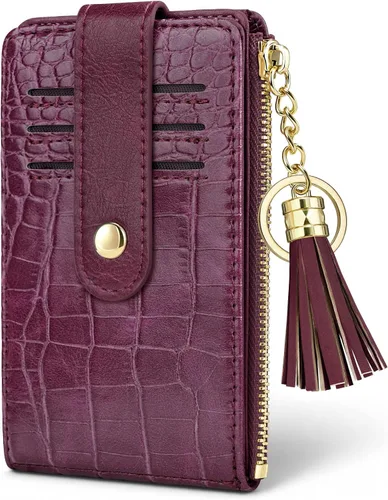 Vista 16 de Billeteras para mujer con bloqueo RFID, Cocodrilo marrón beige, Moderno