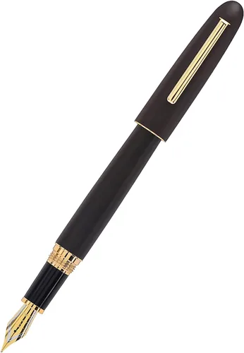 Vista 2 de Jinhao 9036 - Pluma estilográfica de madera natural hecha a mano, punta extrafina, ébano