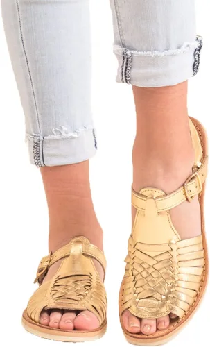 Vista 4 de The Western Shops Sandalias de cuero para mujer, sandalias de mujer Huarache, sandalias de cuero mexicano del dedo del pie abierto
