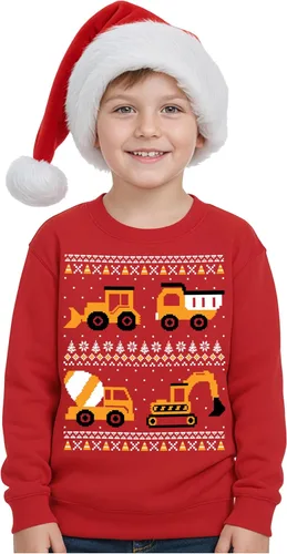 Vista 12 de Tstars Dabbing Santa Kids Christmas Sweatshirt Boy Youth Ugly Holiday Dab / Negro