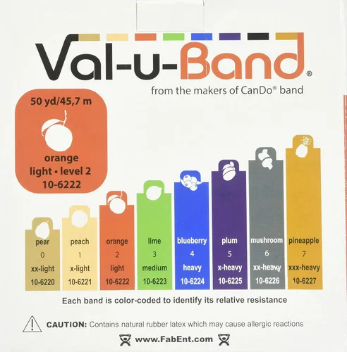 Vista 3 de Val-U-Band Banda de ejercicio Twin Pak, naranja
