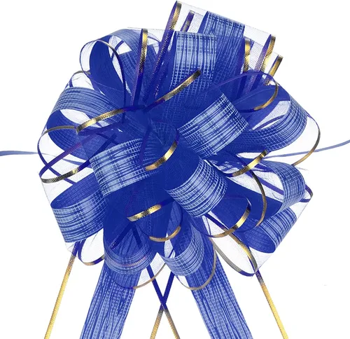 Vista 17 de MECCANIXITY 20 lazos grandes de organza de 7 pulgadas para envolver regalos, cintas de organza color negro para cestas de boda, regalos de fiesta