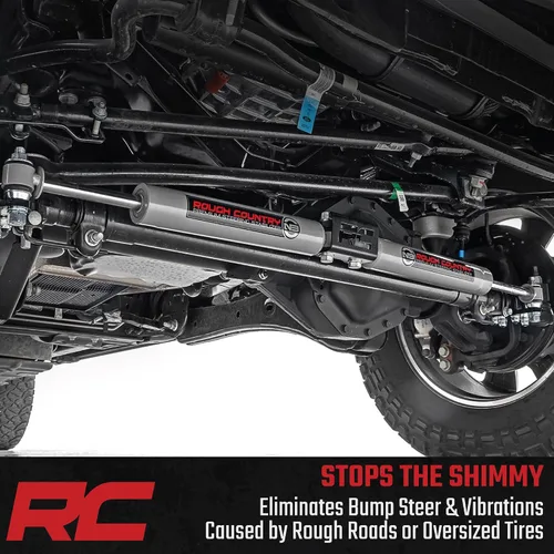 Vista 10 de Estabilizador de dirección dual Rough Country N3 para Ford Super Duty 2005-24 - 8749130