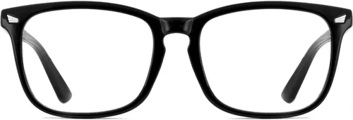 Vista 2 de EYLRIM Gafas de lente transparente con marco cuadrado sin receta
