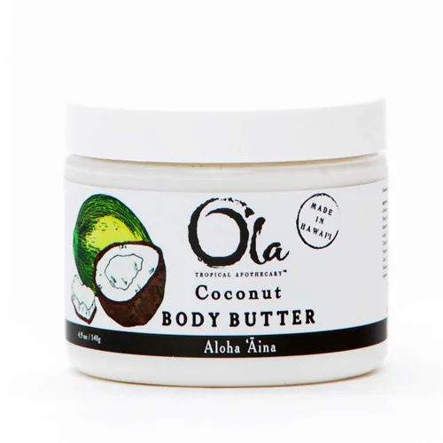 Vista 9 de Mantequilla corporal de coco Ola con aceites tropicales puros y extractos de plantas - 2.1 oz