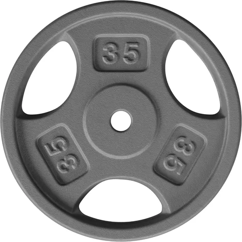 Vista 7 de Yes4All Placas de peso de agarre estándar de 1 pulgada, hierro fundido con varios tamaños de 2.5 libras a 35 libras para entrenamiento de fuerza