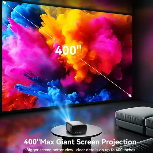 Vista 8 de 【Compatible con 1200 ANSI/4K/licencia de Netflix】Proyector inteligente con WiFi y Bluetooth, cine en casa con enfoque automático AI y Keystone