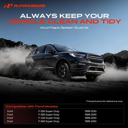 Vista 2 de A-Premium Juego de 4 guardabarros con kit de herramientas compatibles con Ford F-250 F-350 F-450 F-550 Super Duty, 1999-2010, Pickup
