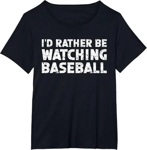 Vista 32 de Camiseta de béisbol I'd Rather Be Watching