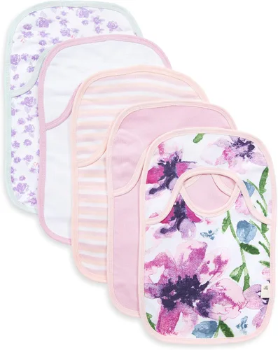 Vista 17 de Burt's Bees Baby Baberos unisex para bebé, trapos de baba de hombro de solapa, 100% algodón orgánico con baberos absorbentes de toalla de rizo A