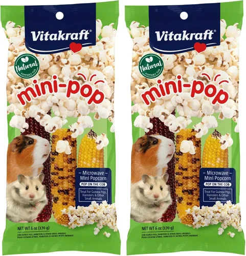 Vista 12 de Vitakraft Mini Pops Treat para animales pequeños, mazorca de maíz 100% real, apoya dientes sanos, 6 onzas