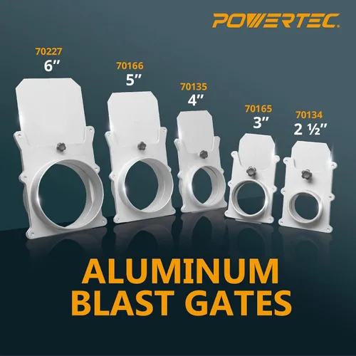 Vista 6 de POWERTEC 70227 - Puerta de explosión de 6 pulgadas para colector de polvo, accesorios de recolección de polvo, paquete de 1