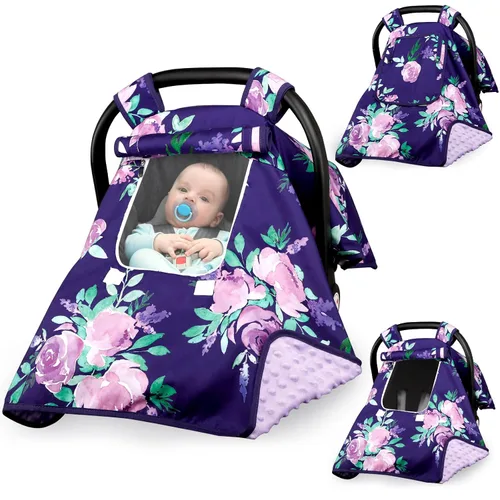 Vista 15 de Funda para asiento de automóvil para bebé, toldo para asiento de automóvil recién nacido, cubierta acogedora y cálida, funda de transporte de Oso