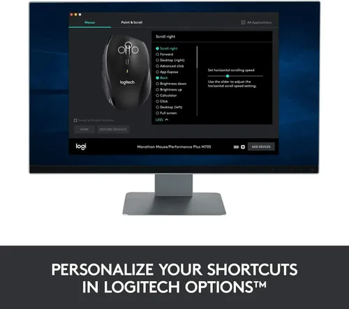 Vista 7 de Logitech Ratón inalámbrico de maratón M705 (renovado)