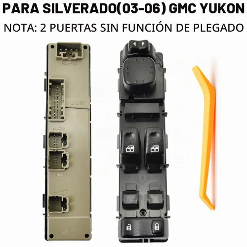 Vista 2 de 15883318 Interruptor de control de ventana del lado del conductor Compatible con 2003-2006 Chevrolet Silverado 1500 2500 3500, 03-06 GMC Yukon