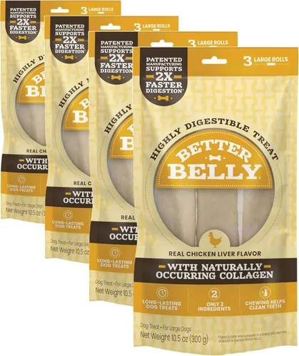 Vista 15 de Better Belly Originals - Rollo grande, golosinas para perros altamente