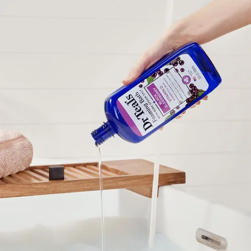 Vista 5 de Dr Teal's Baño espumoso con sal pura de Epsom, saúco negro con vitamina D, 34 onzas líquidas (paquete de 2)