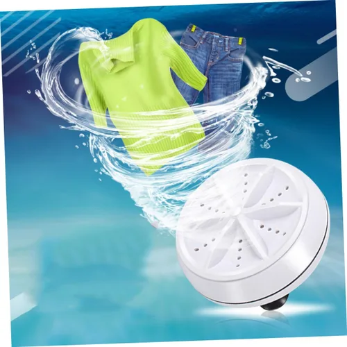 Vista 3 de 1 Unidades USB portátil mini lavadora de lavandería máquina de limpieza de turbina de alta frecuencia para ropa de viaje diseño ligero para fácil