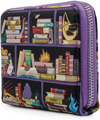 Vista 4 de Loungefly Disney Villains Books - Cartera con cremallera, Multi, Cartera con cremallera