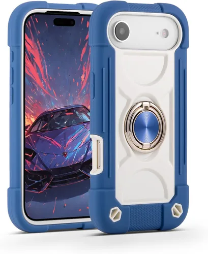 Vista 44 de MARKILL Funda compatible con iPhone Air de 6.5 pulgadas 2025 con soporte de anillo giratorio de 360 grados, protección contra caídas de grado