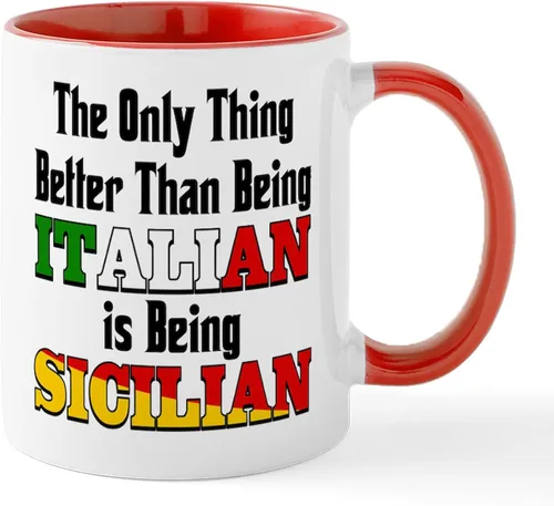 Vista 41 de CafePress Sicilia Mug - Taza de café de cerámica (11.0 fl oz)