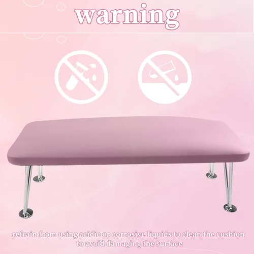 Vista 16 de Reposabrazos para uñas, reposabrazos de cuero de microfibra para uñas acrílicas, mesa de descanso de brazos con cojín de almohada para manicura