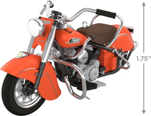 Vista 4 de Hallmark Keepsake Adorno de Navidad, 1953 Indian Chief Motocicleta, metal, regalos para coleccionistas de motocicletas