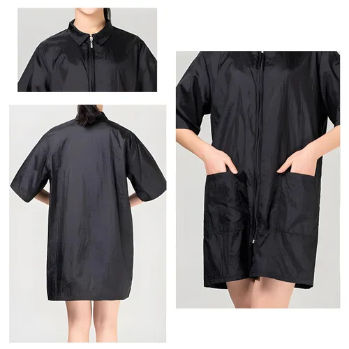 Vista 2 de TOPTIE Chaqueta de nylon impresa aduana de la cremallera del corte de pelo del peluquero del peluquero del peluquero del peluquero del peluquero