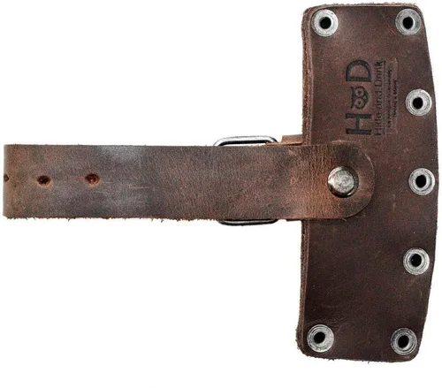 Vista 4 de Hide & Drink, Funda para hacha de leñador, funda rústica con correa ajustable, funda protectora, cuero de grano completo, hecha a mano