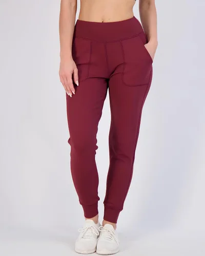 Vista 2 de Paquete de 3 pantalones deportivos con bolsillos para mujer, cintura alta, para entrenamiento, yoga, pantalones de descanso (disponibles en Plus)
