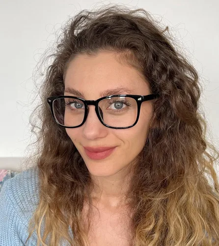Vista 2 de BLUELESS Gafas de lectura para mujer - Lectores de moda para damas (Floral, 0.00)