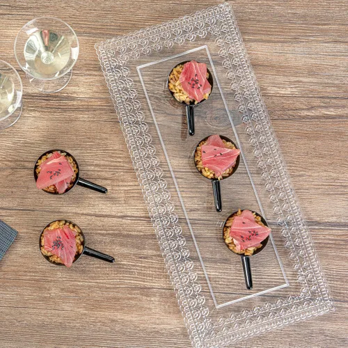 Vista 6 de Restaurantware Tazas de postre desechables de 1 onza, 100 mini platos de salsa, diseño de sartén para servir condimentos, aperitivos o muestras