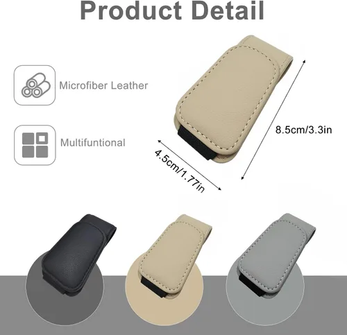 Vista 6 de EldHus Soporte para Gafas de Sol de Coche para Visera, Clip Magnético Soporte para Gafas de Coche, Soporte Universal para Gafas de Sol y Gafas