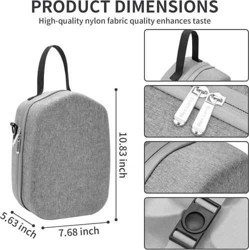 Vista 2 de Funda de transporte rígida para MetaOculus Quest 2 BasicElite Version VR Cable de auriculares y controles táctiles, accesorios todo en uno, diseño