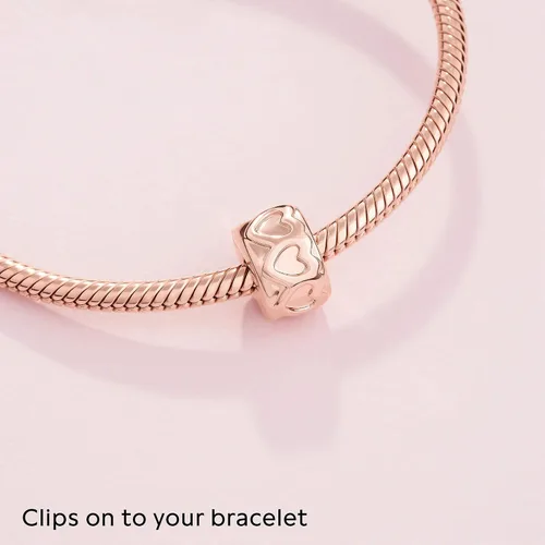 Vista 4 de PANDORA Joyería Row of Hearts Rose Charm Metal no aplica
