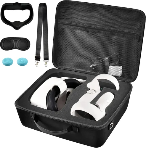 Vista 2 de Hard Carrying Case for Oculus Quest 2 All-in-One VR Gaming Headset with USB Flash Drive Case - 2 Pack