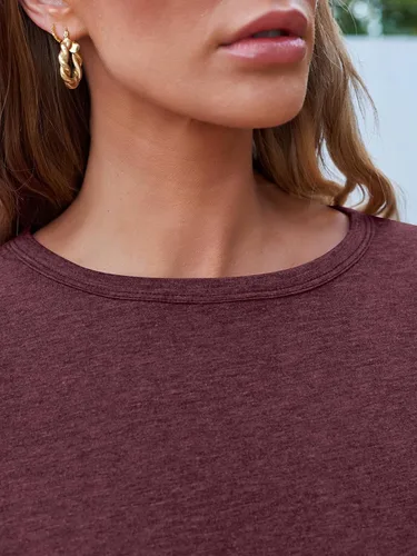 Vista 10 de SUNBS Paquete de 3 camisas de manga larga para mujer, ajuste holgado, ropa de otoño, ropa de moda 2025, camisetas básicas de entrenamiento, trajes