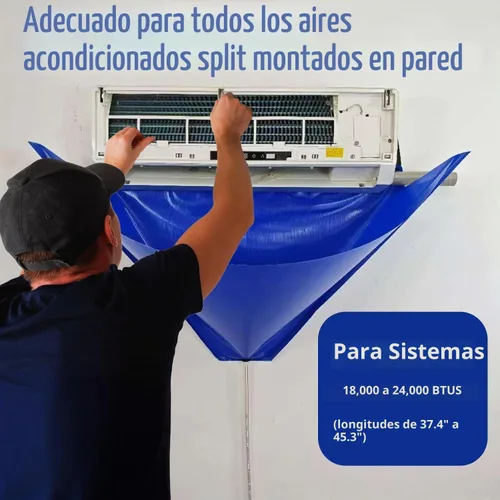 Vista 3 de Cubierta de limpieza de aire acondicionado, 11 piezas de mini bolsa de limpieza dividida con rociador de alta presión de 2 L, kit de limpieza de CA
