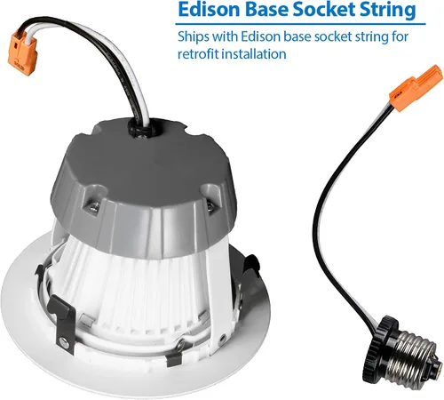 Vista 6 de NICOR Lighting DCG Series - Lámpara empotrable LED de 4 pulgadas, 4000 K (DCG421204KWH)