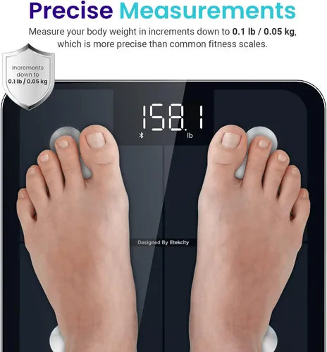 Vista 6 de Etekcity Báscula de alimentos, 11 libras/0.00 oz y Etekcity Smart Scale Digital Weight and Body Fat